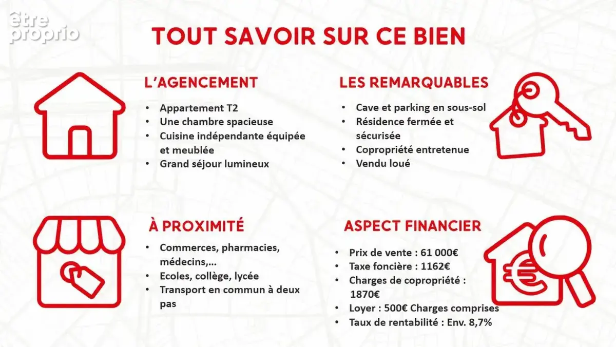 T2 de 48 m² vendu loué avec cave et parking en sous-sol – Rentabilité brute de 8,7 % - photo 2