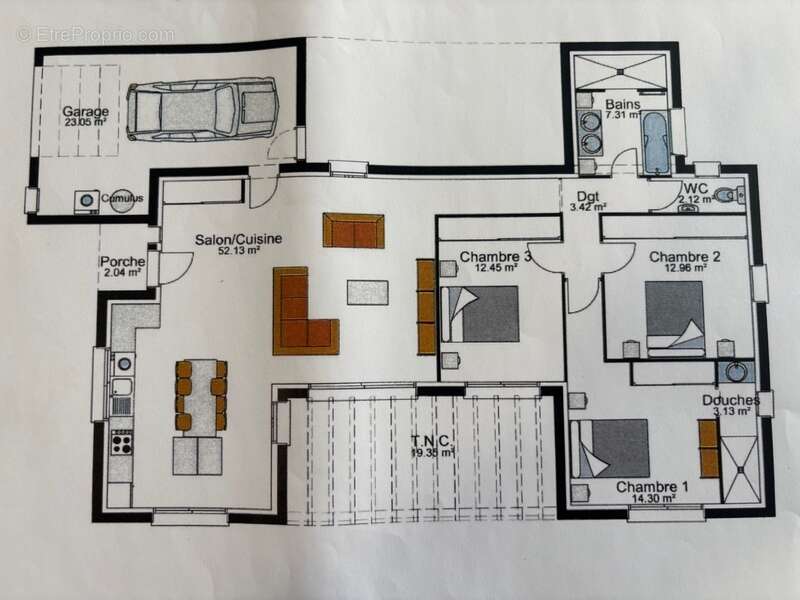 Magalas(34) a vendre terrain construtible de 818 m2 avec villa contemporaine plain pied 4 faces - photo 2