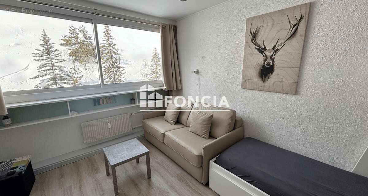 La foux d'allos, la croisette superbe emplacement pour ce spacieux studio entierement renove, ambiance cosy moderne, 4 couchages - photo 2