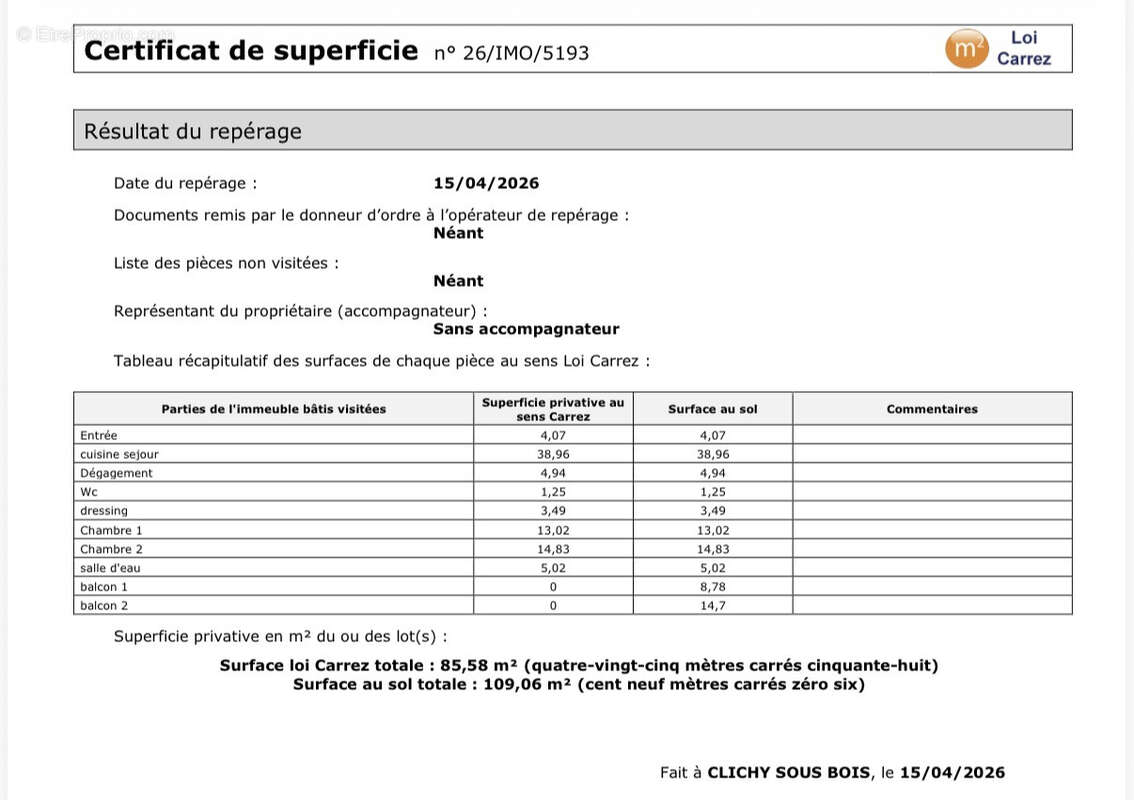 Appartement à LEVALLOIS-PERRET