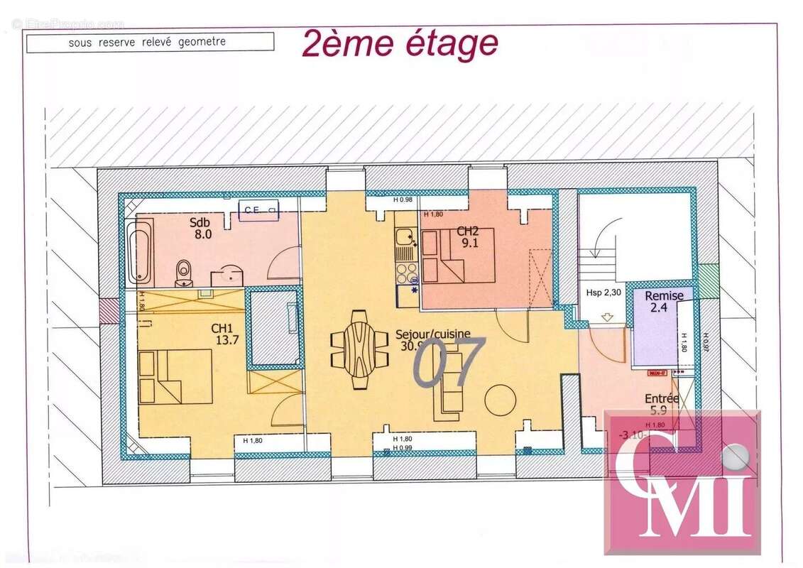 Appartement f3 env.70m2 (frais de notaire reduits) - jardin - photo 5