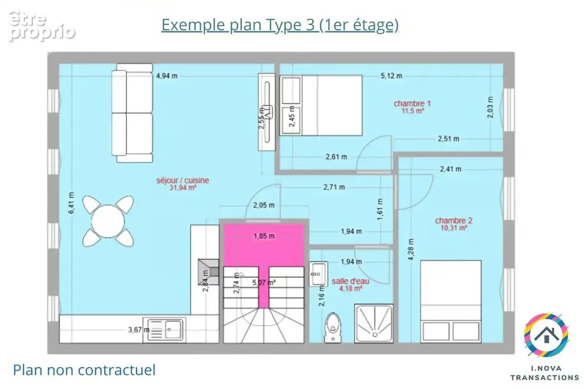Mazères centre – immeuble à rénover – projet 3 appartements – rentabilité potentielle 10 % brut - photo 15