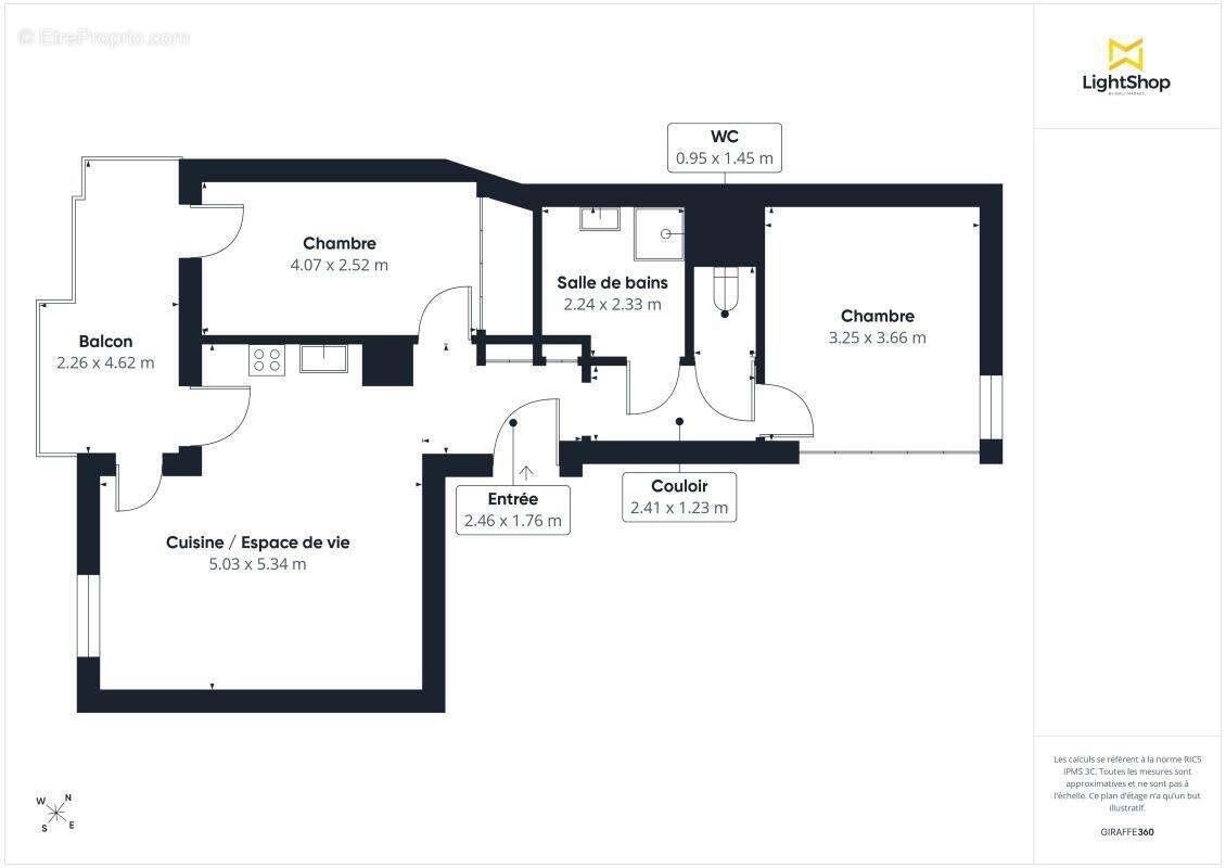 3 pièces de 62m² avec balcon et parking - Résidence Influence, Bordeaux - photo 20