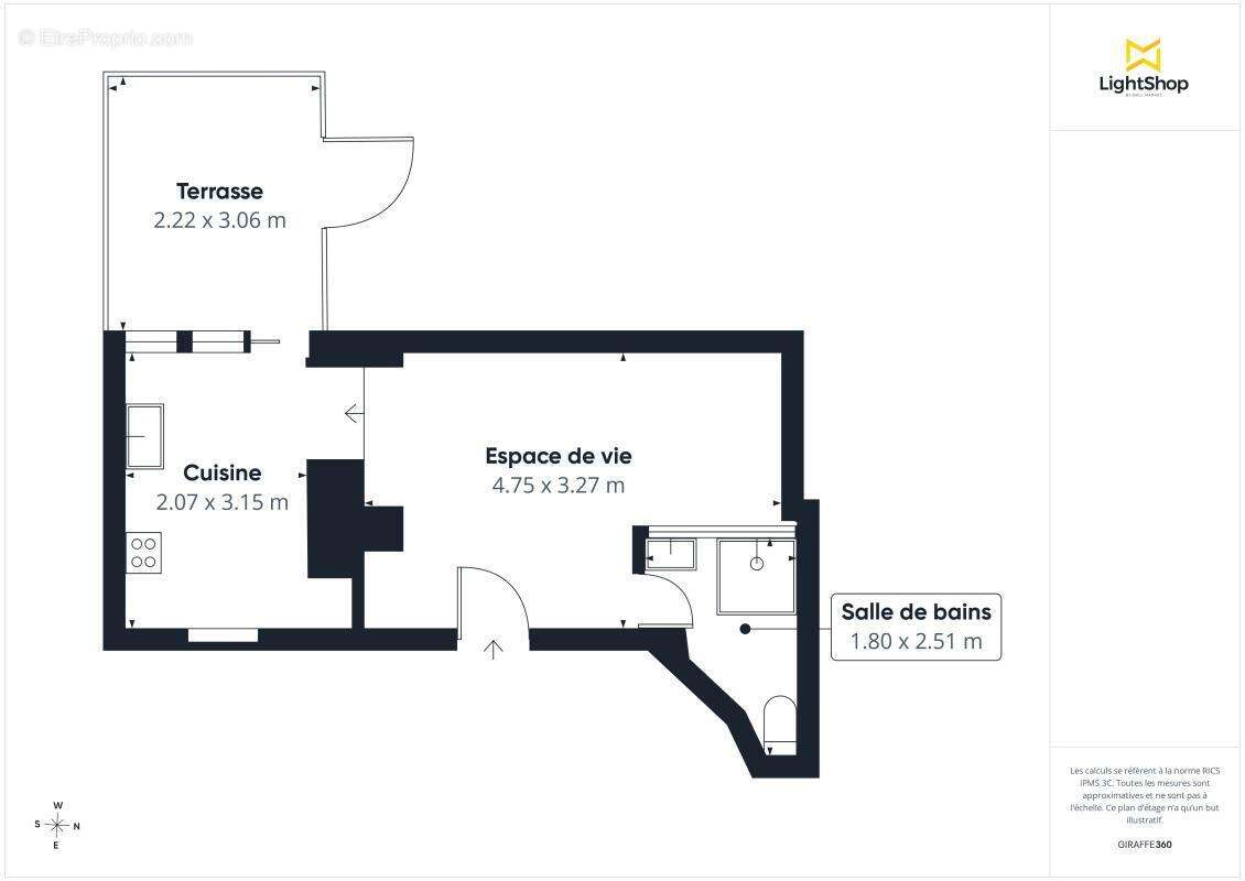 Idéal investissement ou pied-à-terre ! Studio au calme avec terrasse privative - Rue De Rome, Paris - photo 7