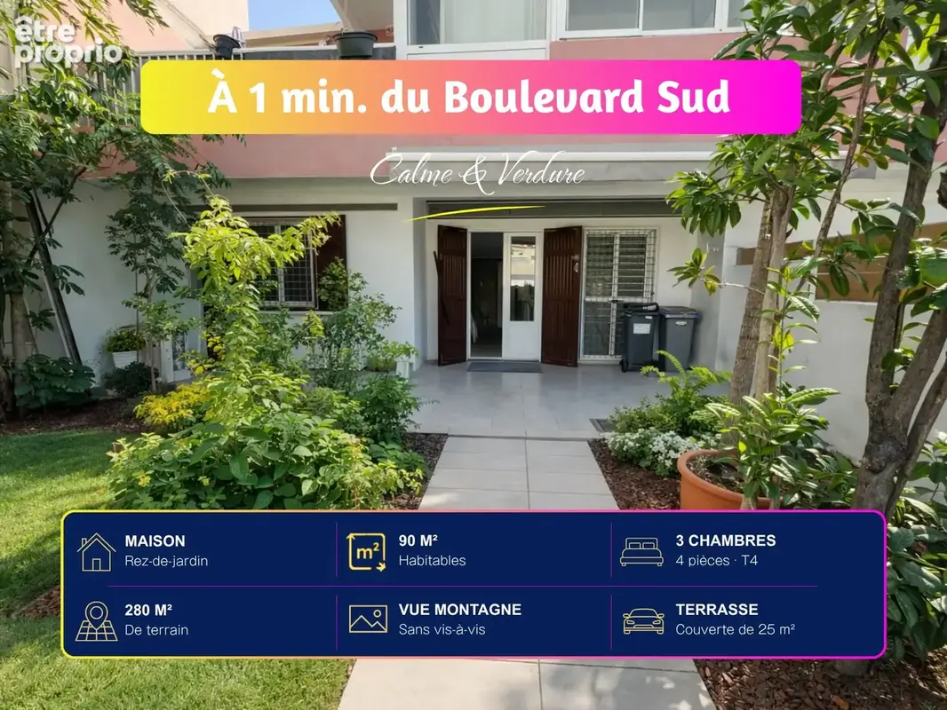 Maison 4 pièces 90 m² à vendre à Saint-Denis (97400) - photo 2