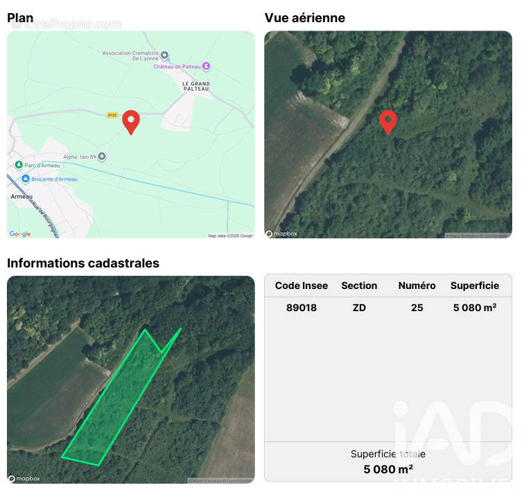 Photo 1 - Terrain à ARMEAU