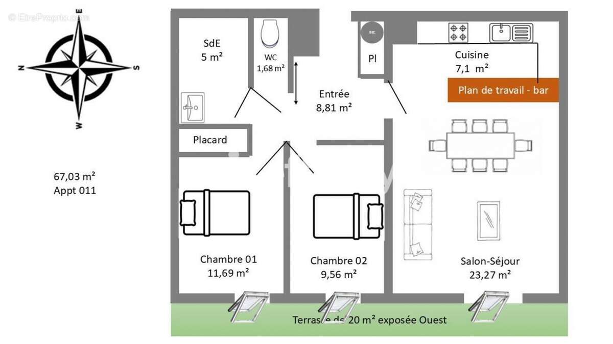 Appartement à TOURS