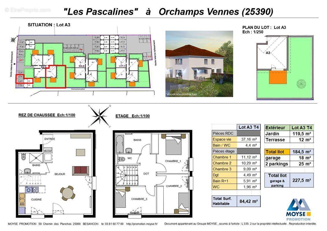 Appartement à ORCHAMPS-VENNES