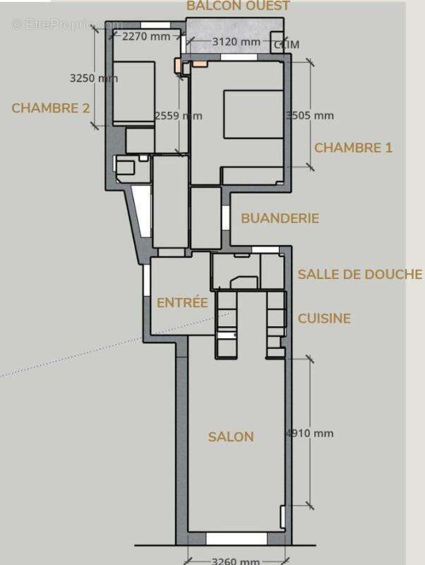 NICE Carré d'Or Fleurs 3P 64m² terrasse balcon - photo 2