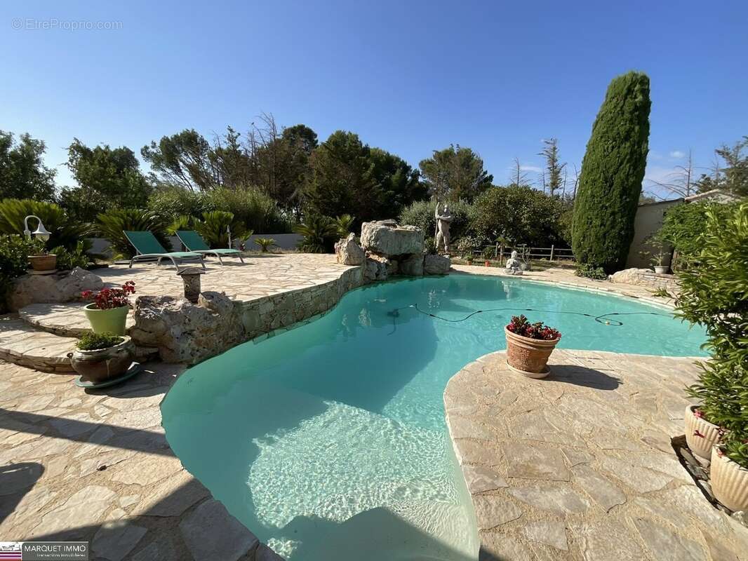 Cadre d'exception pour cette villa provençale T6 + mezzanine offrant 218 m² en 4 faces sur 2 095 m² de terrain - photo 6
