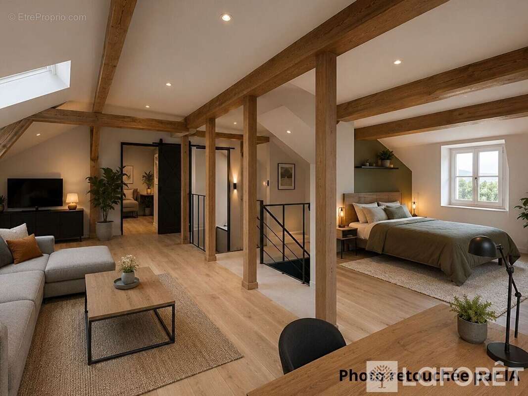 Corps de ferme en pierre avec grange - 151 m² -- Fort potentiel - photo 8