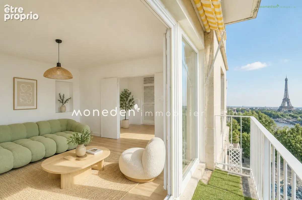 Appartement Neuilly Sur Seine 3 pièce(s) Balcon vue Tour Eiffel - photo 1