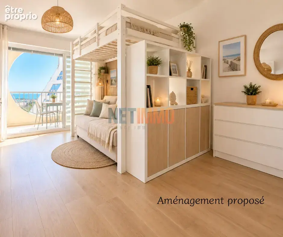 Vue mer - Studio avec loggia et cave aux pieds de la plage - photo 5