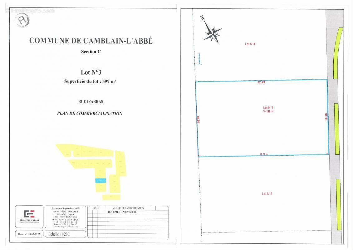 Terrain à CAMBLAIN-L&#039;ABBE