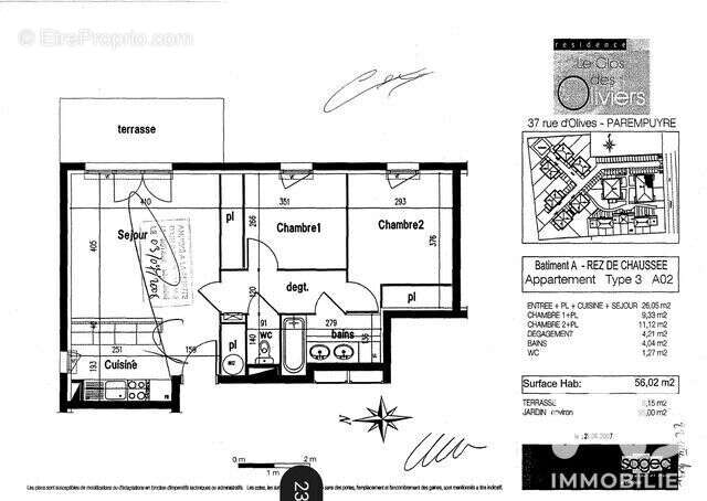 Appartement 56 m² à Parempuyre  - photo 7