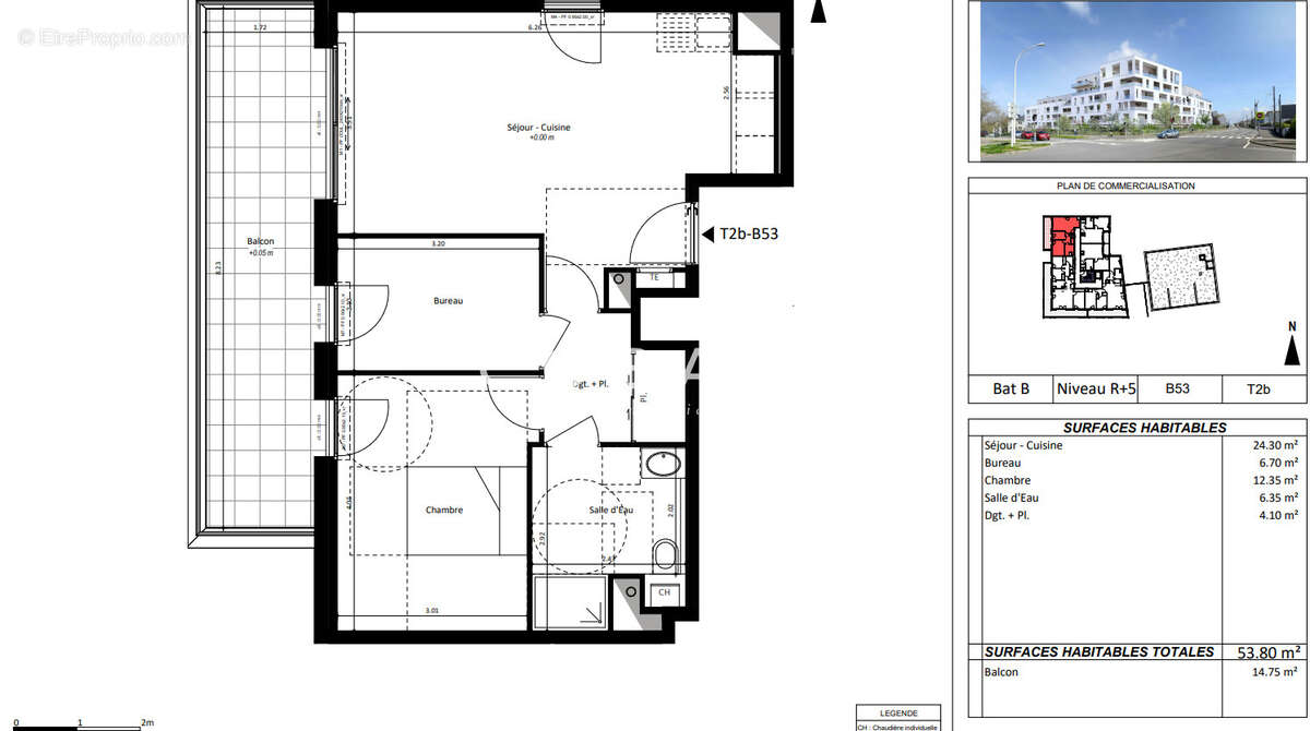 Appartement récent - T2 Bis  - 53.80 m2 - Balcon - photo 8