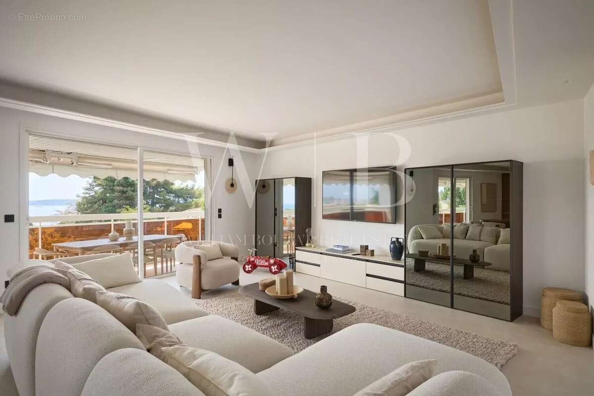 Cannes, la Basse Californie - Luxueux 5 P en dernier étage avec vue mer dans résidence avec piscine - photo 6
