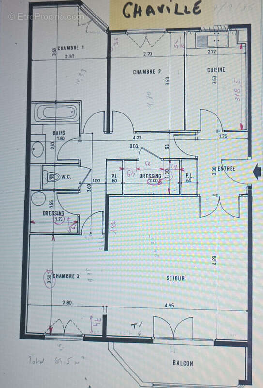 Appartement Chaville  rive gauche 4 pièces 85 m2 avec balcon garage et cave ascenseur  forêt - photo 7