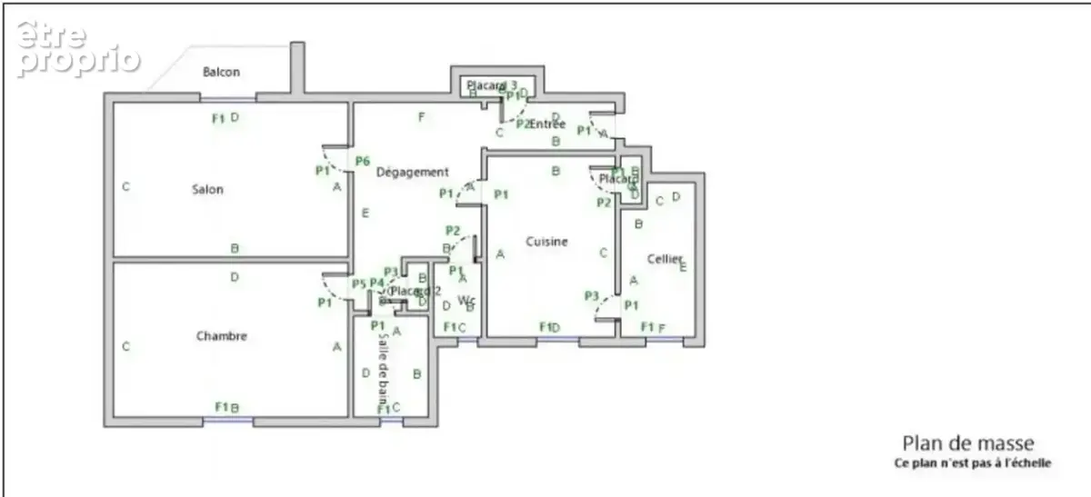 Rue des Teinturiers à St-Etienne, appartement  T2 bis de 62.34 m² - photo 6