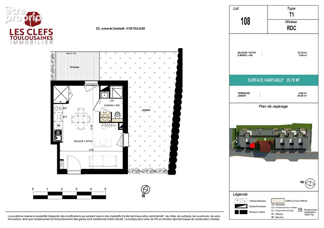 Studio de 26 m² avec jardin de 30 m² !! idéal investisseur Secteur CHU Purpan - photo 6