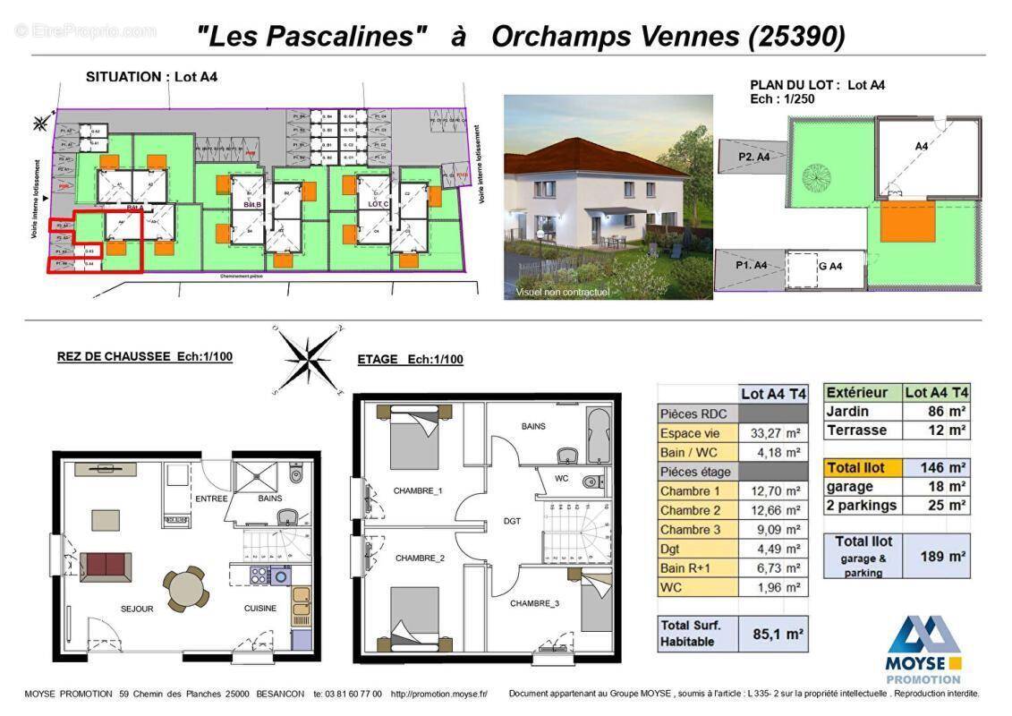 Appartement à ORCHAMPS-VENNES