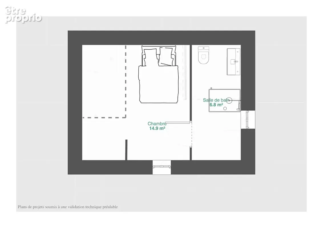 Appartement Verines 2 pièce(s) 41 m2 utiles - photo 7