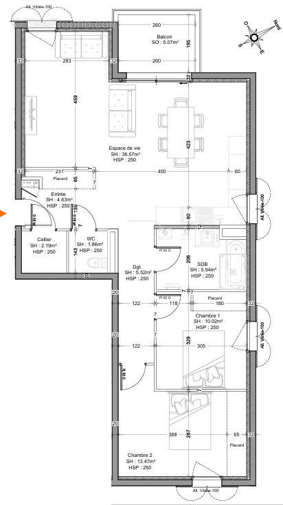 Appartement à L'ARBRESLE