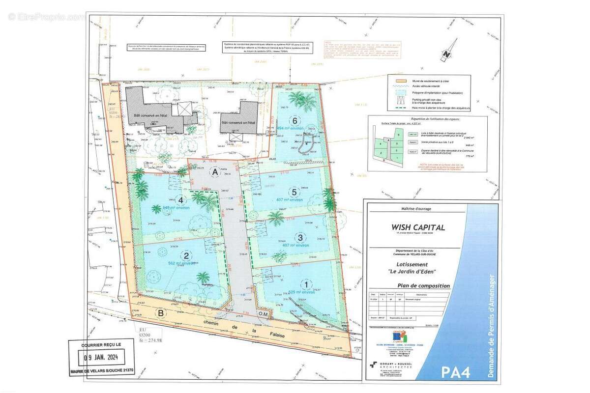 Terrain à VELARS-SUR-OUCHE