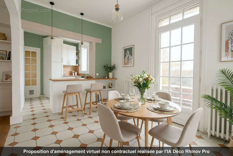 Maison de ville – Ancienne Maison de Maître en brique et silex – Rouen  249 000 € – 107 m² – 4 chambres – Jardin - photo 6