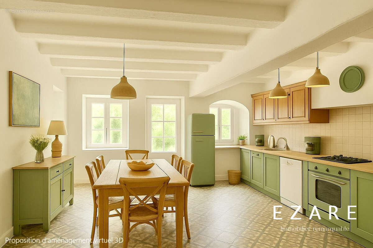 Proposition virtuelle de rénovation de la cuisine  - Maison à SAVIGNY-LES-BEAUNE