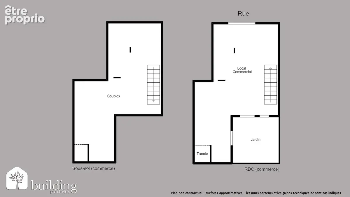 Batignolles Paris 17ème - Local commercial 236,50 m² Carrez avec 37 m² de jardin - photo 2