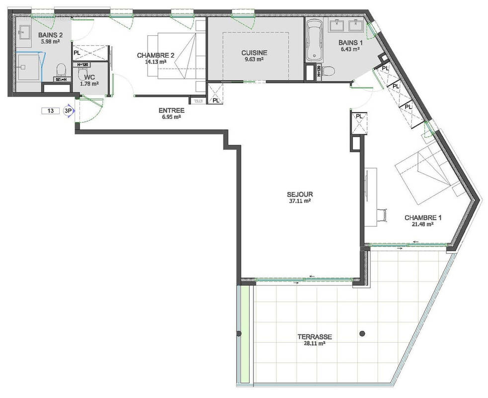 Appartement à LA TURBIE