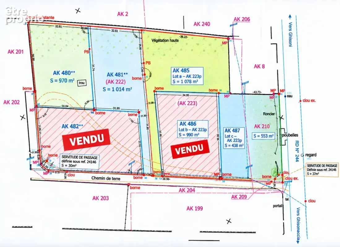 A vendre- Terrain constructible de 900 m2- vue montagnes, Ghisonaccia-Gare - photo 7