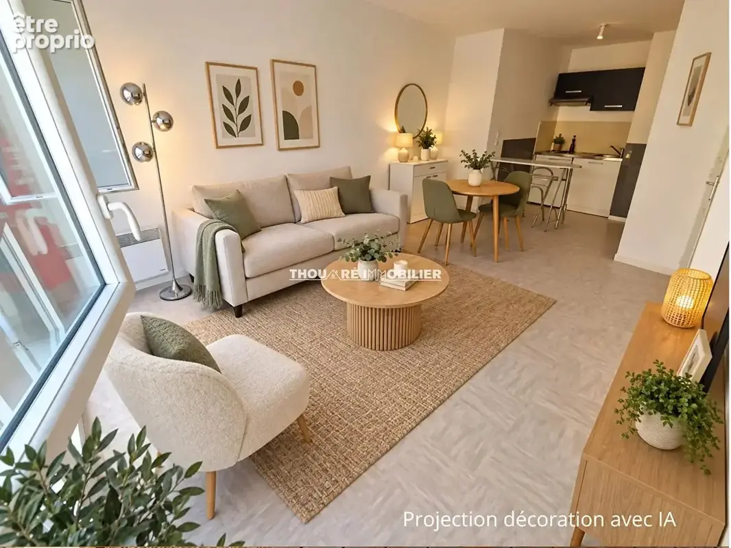 Appart. Thouare Sur Loire 2 pièce(s) 44.49 m2 Ultra centre -  1er étage Ascenseur - photo 2