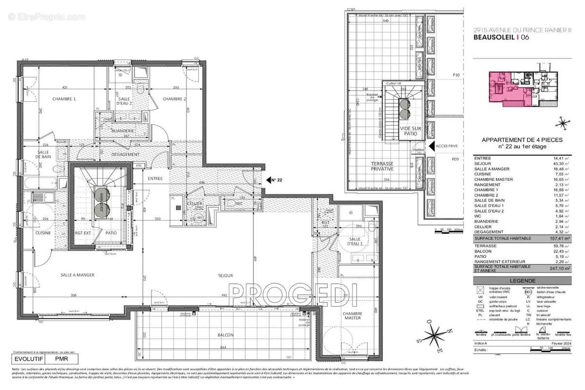 Appartement à BEAUSOLEIL