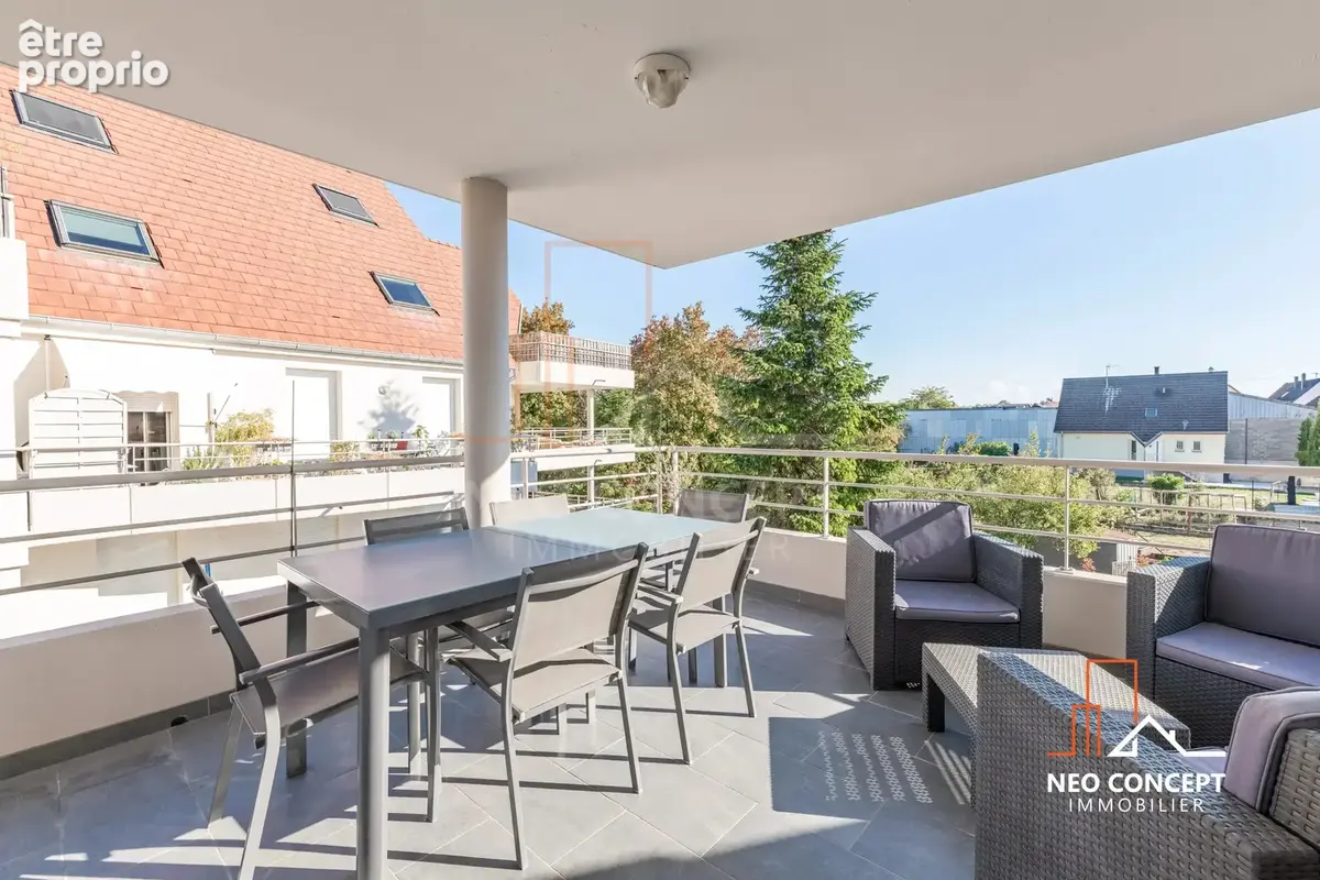 Beau 3/4 pièces de 85 m2 loi carrez avec terrasse, garage, parking et cave sis Kilstett. - photo 17
