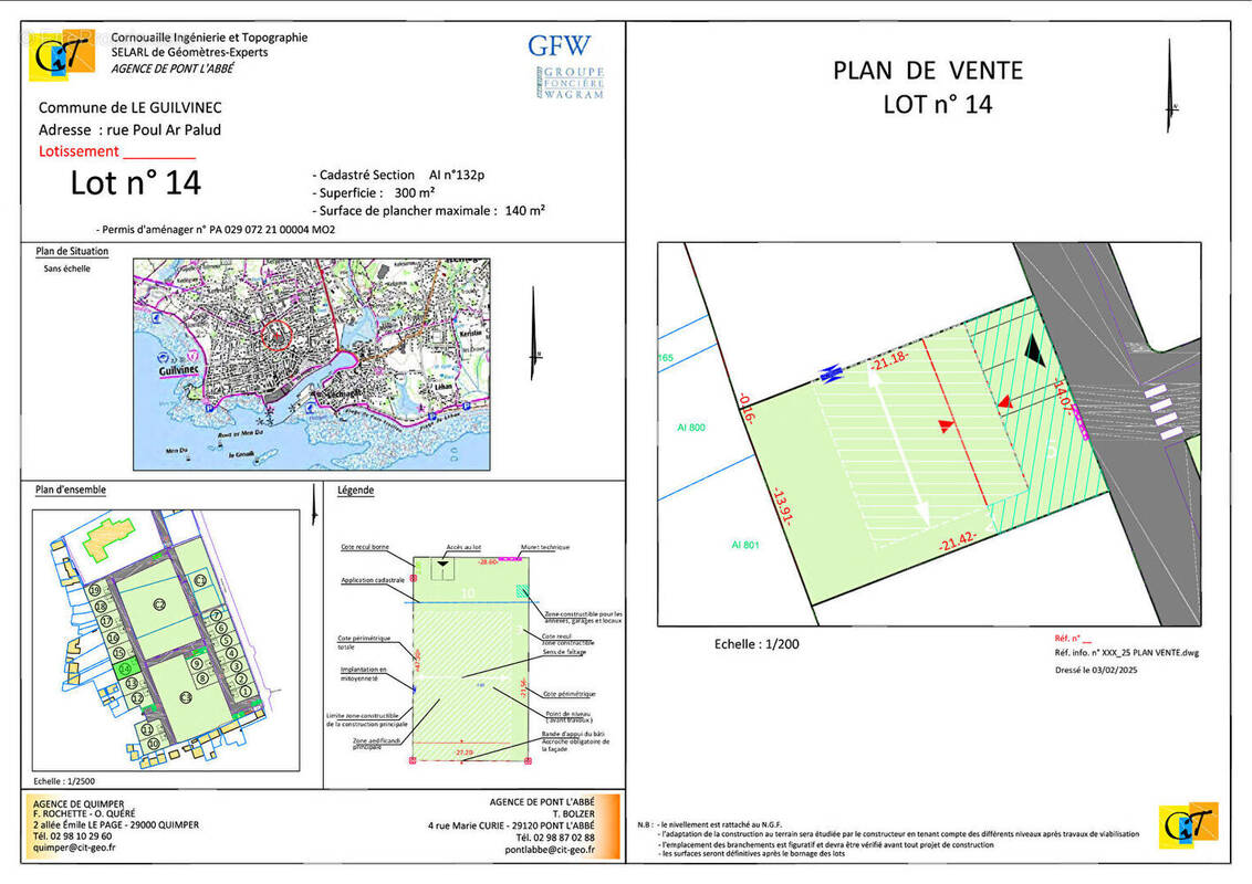 Terrain à GUILVINEC