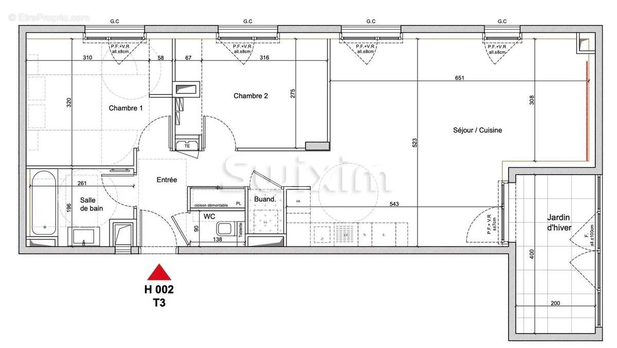 Appartement t3 et son jardin d'hiver - photo 5