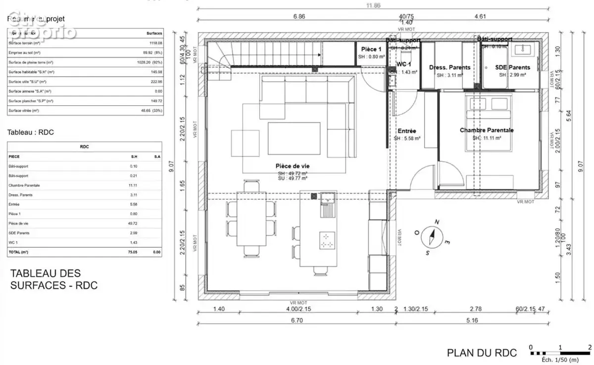 Terrain à bâtir 1 118 m2 - Projet de maison de 120 à 150 m2 - photo 6