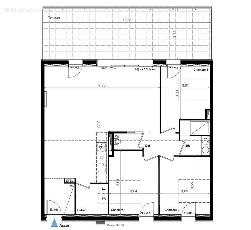 Appartement à LE BOUSCAT