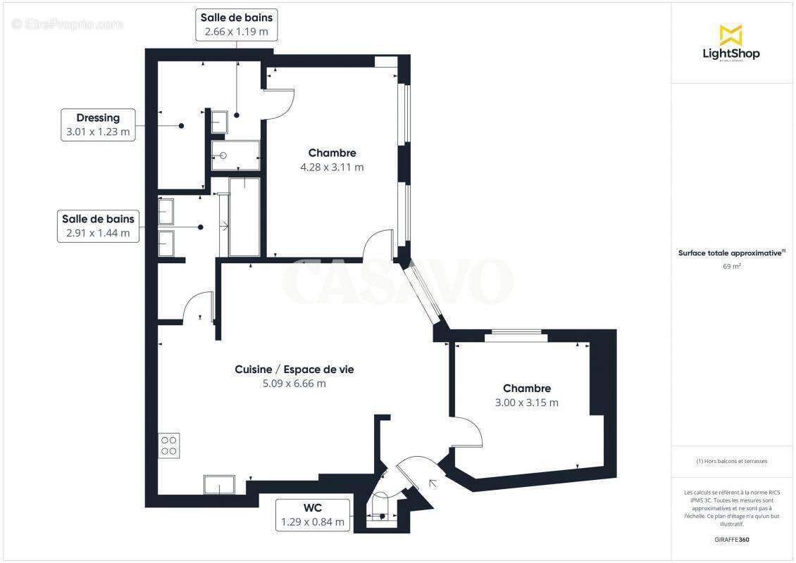 Appartement à PARIS-2E