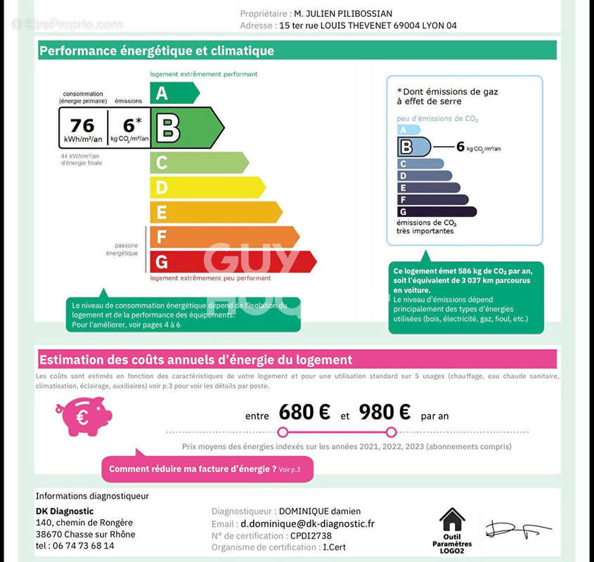 Appartement à LYON-4E