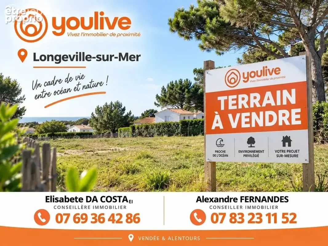 Photo Terrain à Longeville-Sur-Mer au prix de 129 700€