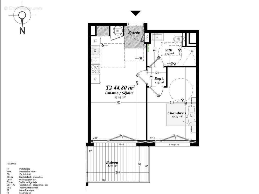 Vente appartement T2 avec vue mer et balcon de 8 m², Perros-Guirec (22700) - photo 4