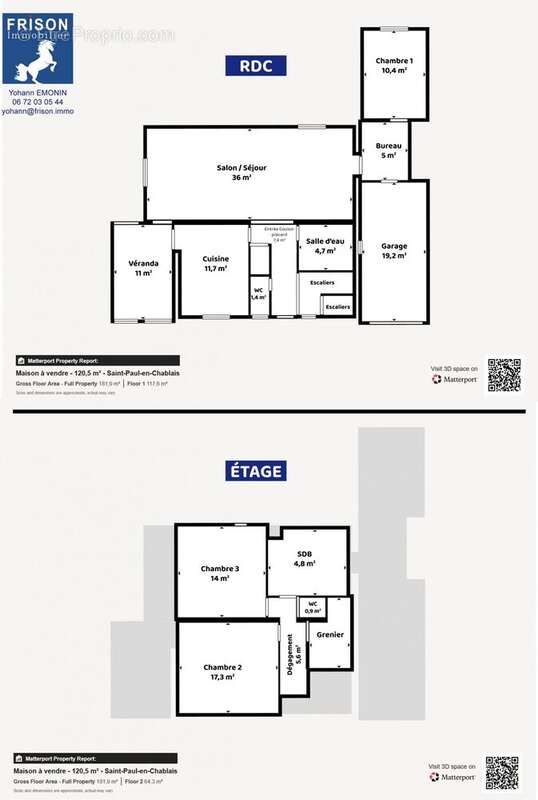 Plan de la maison - Maison à SAINT-PAUL-EN-CHABLAIS