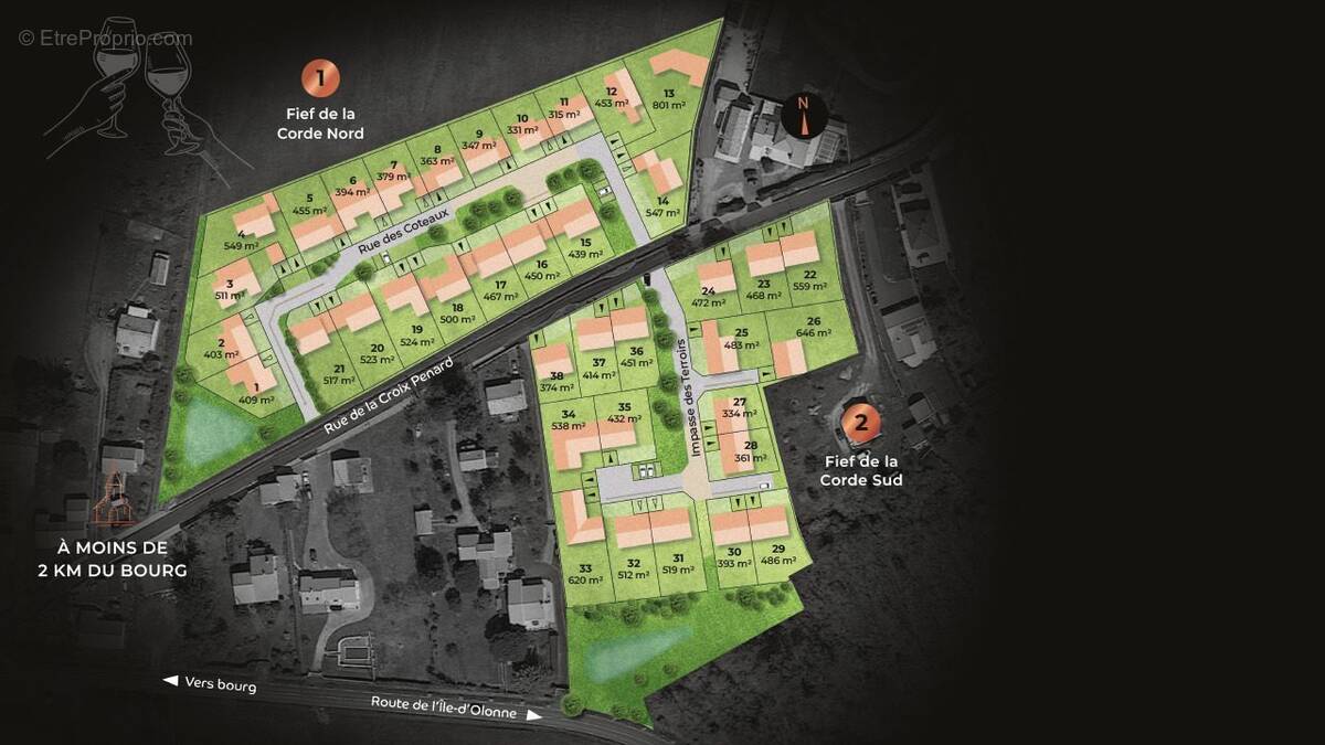 Terrain à BREM-SUR-MER