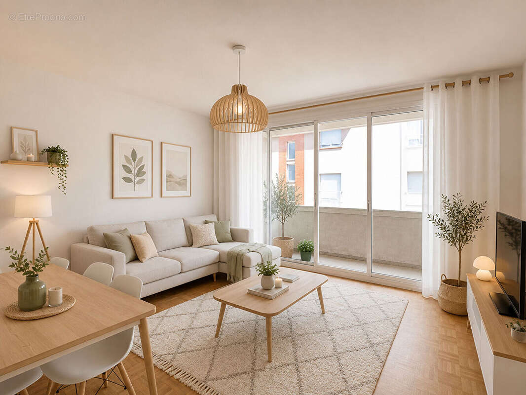 Proche métro / gare Saint-Agne, Toulouse - Appartement 3 pièces à vendre au dernier étage - photo 2