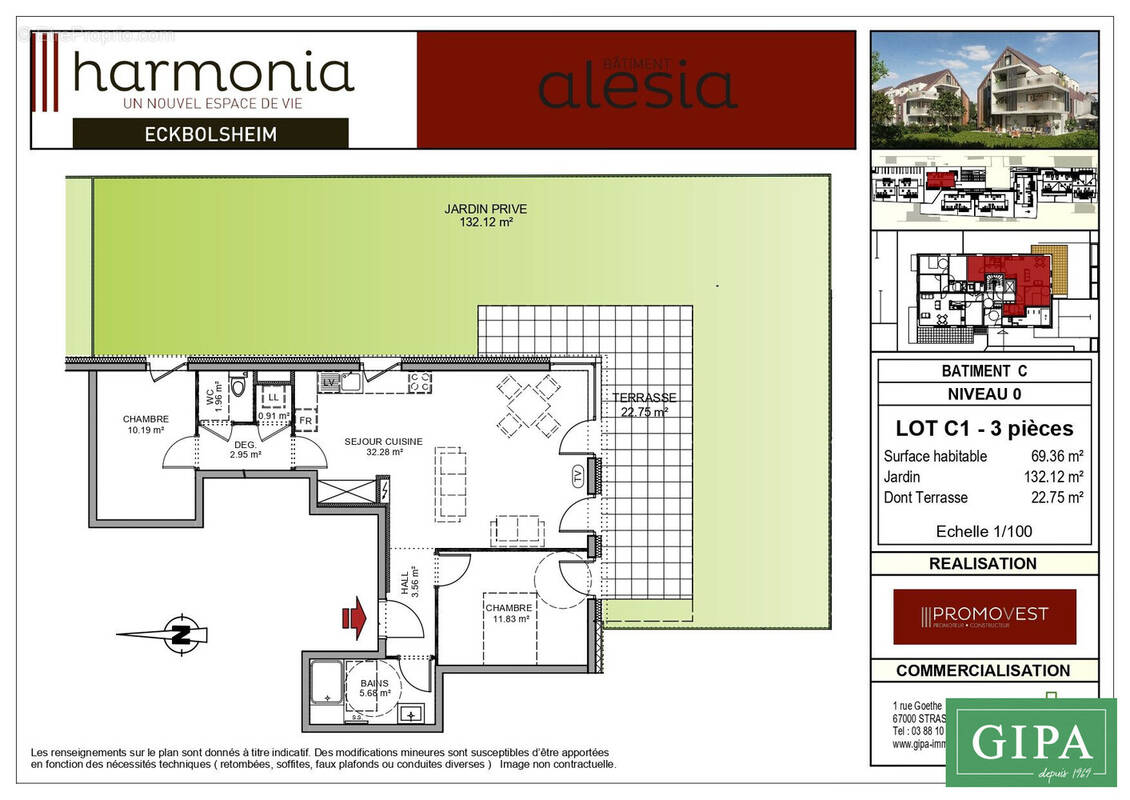 Appartement à ECKBOLSHEIM