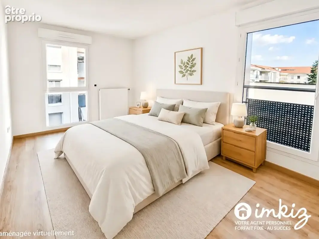 T3 de 60m² - garage, balcon, 2018 - Clé en main ! - photo 8