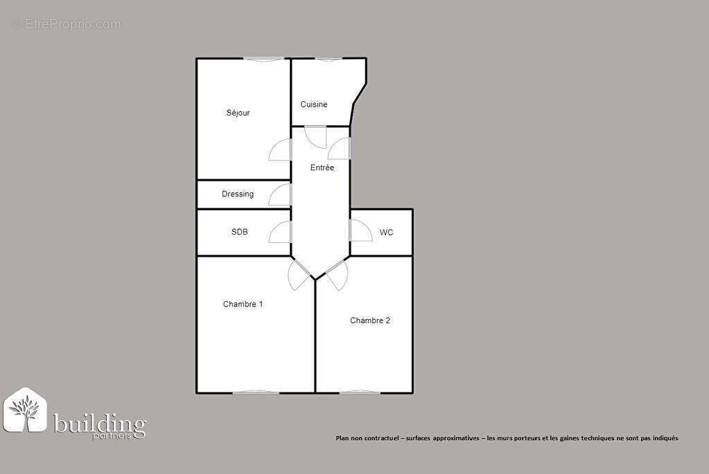 Planchette Levallois-Perret - Appartement 3 pièces 46,06 m² - photo 2